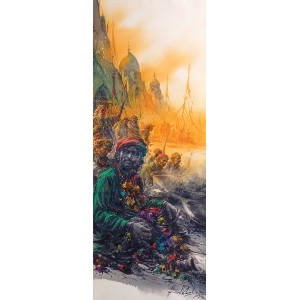 Ali Abbas, 11 x 30 inch, Watercolor on Paper, Figurative Painting-AC-AAB-323 Ali Abbas, 11 x 30 inch, Watercolor on Paper, Figurative Painting-AC-AAB-323